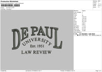 De Paul Embroidery File 7 sizes