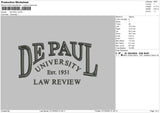 De Paul Embroidery File 7 sizes