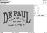 De Paul Embroidery File 7 sizes