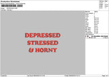 Depressedtext 0803 Embroidery File 6 sizes