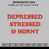 Depressedtext 0803 Embroidery File 6 sizes