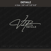 Detailz Embroidery File 4 size