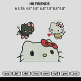 Hk Friends Embroidery File 6 sizes