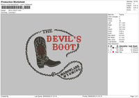 Boots 0609 Embroidery File 6 sizes