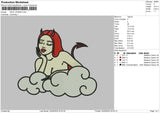 Devil Woman Embroidery File 6 sizes