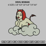 Devil Woman Embroidery File 6 sizes