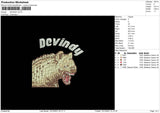 Devindy Embroidery File 4 size