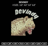 Devindy Embroidery File 4 size