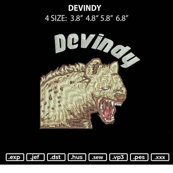 Devindy Embroidery File 4 size