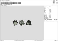 Slayer Heads Embroidery File 6 sizes