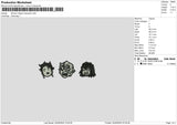 Slayer Heads Embroidery File 6 sizes