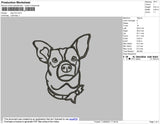 Dog Line Embroidery File 4 size