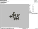 Dog Mom Text Embroidery File 4 size