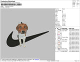 Dog Swoosh V3 Embroidery File 4 size