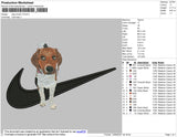 Dog Swoosh V3 Embroidery File 4 size