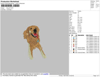 Dog V6 Embroidery File 4 size