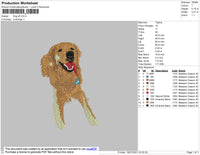Dog V6 Embroidery File 4 size