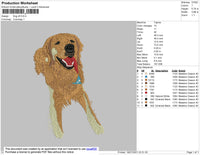 Dog V6 Embroidery File 4 size
