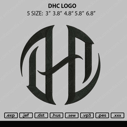 DHC Logo Embroidery File 5 Size