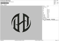 DHC Logo Embroidery File 5 Size