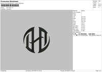 DHC Logo Embroidery File 5 Size