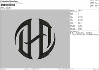 DHC Logo Embroidery File 5 Size