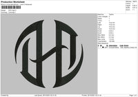 DHC Logo Embroidery File 5 Size