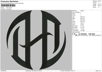 DHC Logo Embroidery File 5 Size