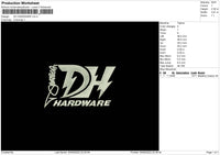 DH Hardware Embroidery File 5 sizes