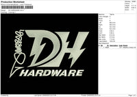DH Hardware Embroidery File 5 sizes
