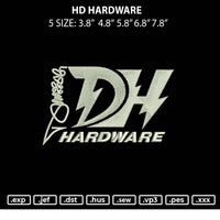 DH Hardware Embroidery File 5 sizes