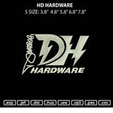 DH Hardware Embroidery File 5 sizes