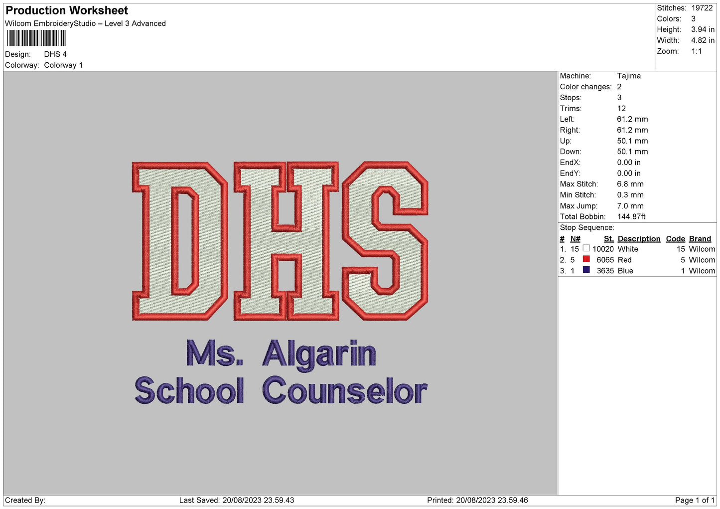 Dhs Embroider File 6 sizes