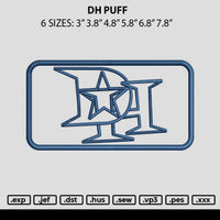 Dh Puff Embroidery File 6 sizes