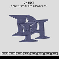 Dhtext Embroidery File 6 sizes