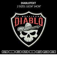 Diablotext App Embroidery File 6 sizes