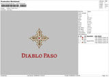 Diablo Paso Embroidery File 4 sizes