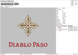 Diablo Paso Embroidery File 4 sizes