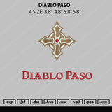 Diablo Paso Embroidery File 4 sizes