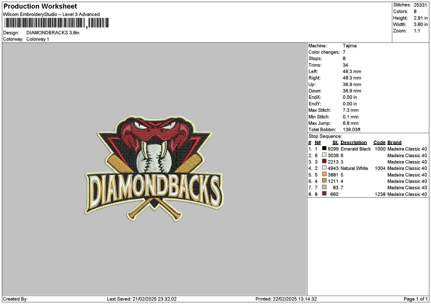 Diamondtext Embroidery File 6 sizes