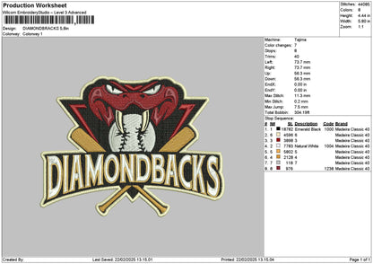 Diamondtext Embroidery File 6 sizes