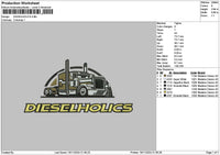 Dieseltext Embroidery File 6 sizes