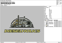 Dieseltext Embroidery File 6 sizes