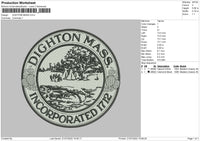 Dighton Mass Embroidery File 4 sizes