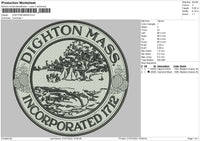 Dighton Mass Embroidery File 4 sizes