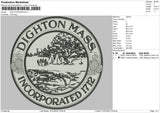 Dighton Mass Embroidery File 4 sizes