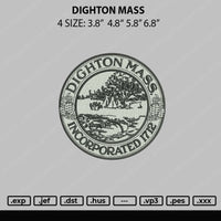 Dighton Mass Embroidery File 4 sizes