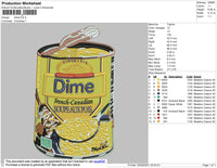 Dime Embroidery File 4 size
