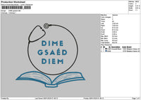 Dimecircle Embroidery File 6 sizes