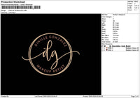 Dinillecircle Embroidery File 6 sizes